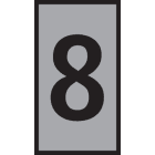 Hellermanntyton - Manchons UNICUT marqués à enfiler, marquage 8, pour Ø 1,5 mm, gris