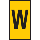 Hellermanntyton - Repères WIC3 Jaune, Ø 4,3 à 5,3 mm, section 4 à 6 mm², marquage W