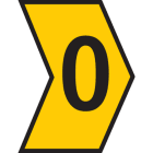 Hellermanntyton - Repères Helagrip HG4/9 pour Ø 4 à 9 mm, de couleur jaune, marquage 0