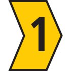 Hellermanntyton - Repères Helagrip HG4/9 pour Ø 4 à 9 mm, de couleur jaune, marquage 1