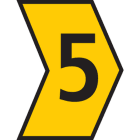 Hellermanntyton - Repères Helagrip HG2/5 pour Ø 2 à 5 mm, de couleur jaune, marquage 5
