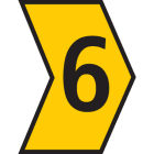 Hellermanntyton - Repères Helagrip HG2/5 pour Ø 2 à 5 mm, de couleur jaune, marquage 6