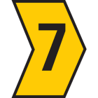 Hellermanntyton - Repères Helagrip HG1/3 pour Ø 1 à 3 mm, de couleur jaune, marquage 7