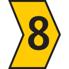 Hellermanntyton - Repères Helagrip HG1/3 pour Ø 1 à 3 mm, de couleur jaune, marquage 8