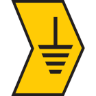 Hellermanntyton - Repères Helagrip HG1/3 pour Ø 1 à 3 mm, de couleur jaune, marquage signe TERRE
