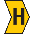 Hellermanntyton - Reperes Helagrip HG1-3 pour D 1 a 3 mm, de couleur jaune, marquage H