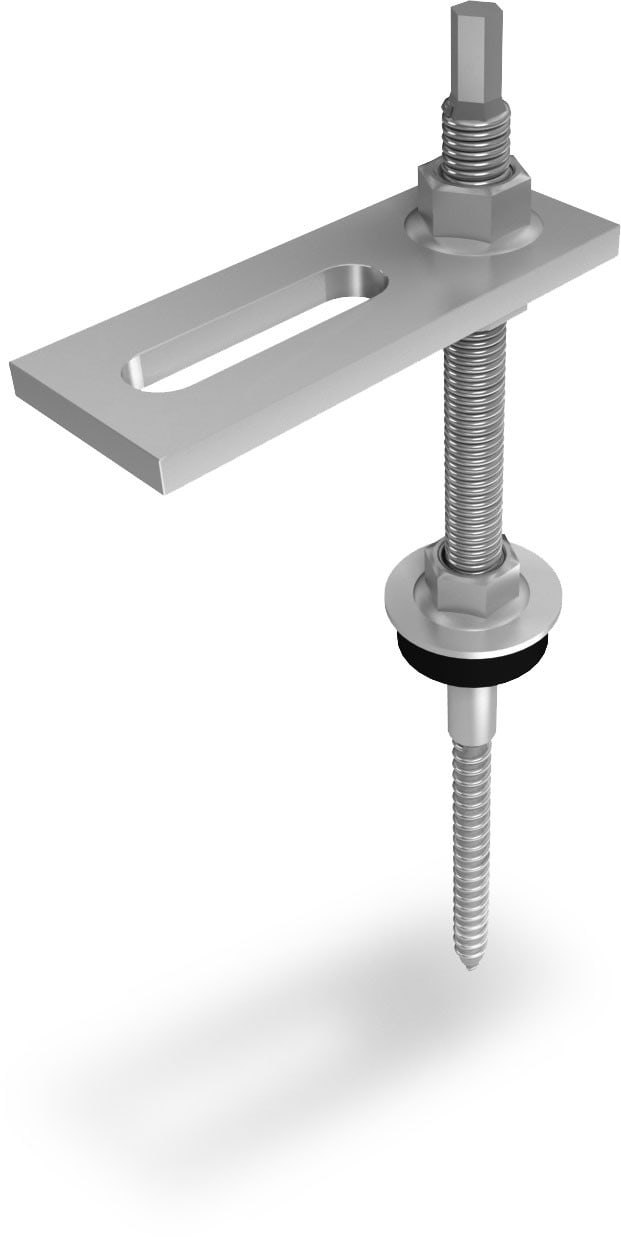 K2 Systems - VIS À DOUBLE FILETAGE M12X300, PRÉMONTÉ, POUR PLAQUE ONDULÉE FIBROCIMENT