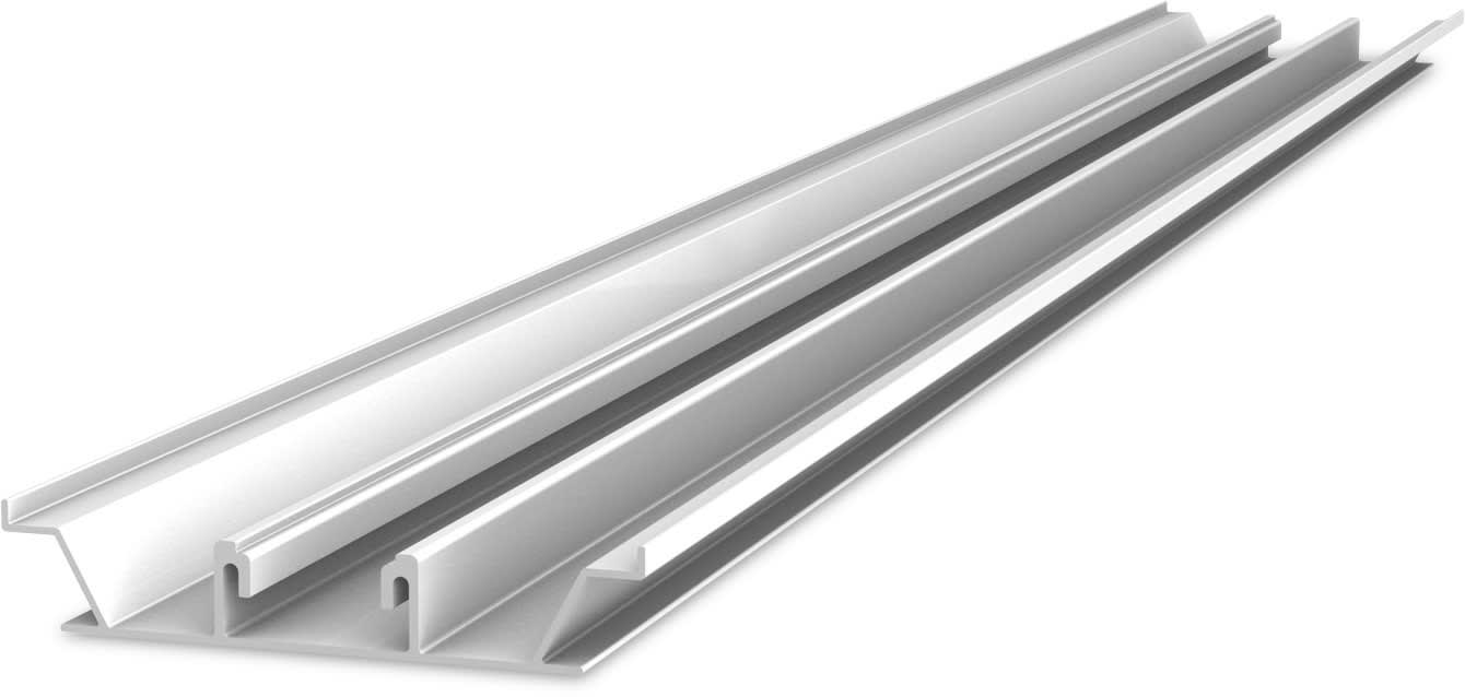 K2 Systems - K2S Rail de base en aluminium pour Dome V (longueur : 0.9 m, largeur : 123 mm, h