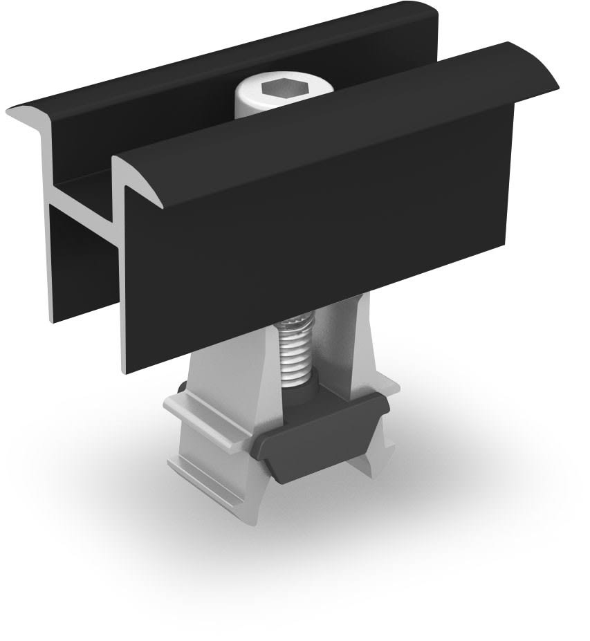 K2 Systems - UNIVERSAL MIDDLE CLAMP ONEMID, BLACK ANODIZED