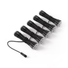 Twinkly - Rideau lumineux 250 LEDs RGBW. 5 guirlandes tombantes de 50 LEDs. Fil noir. IP65