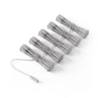 Twinkly - Rideau lumineux 250LEDs RGBW. 5 guirlandes tombantes de 50LEDs. Fil transp. IP65