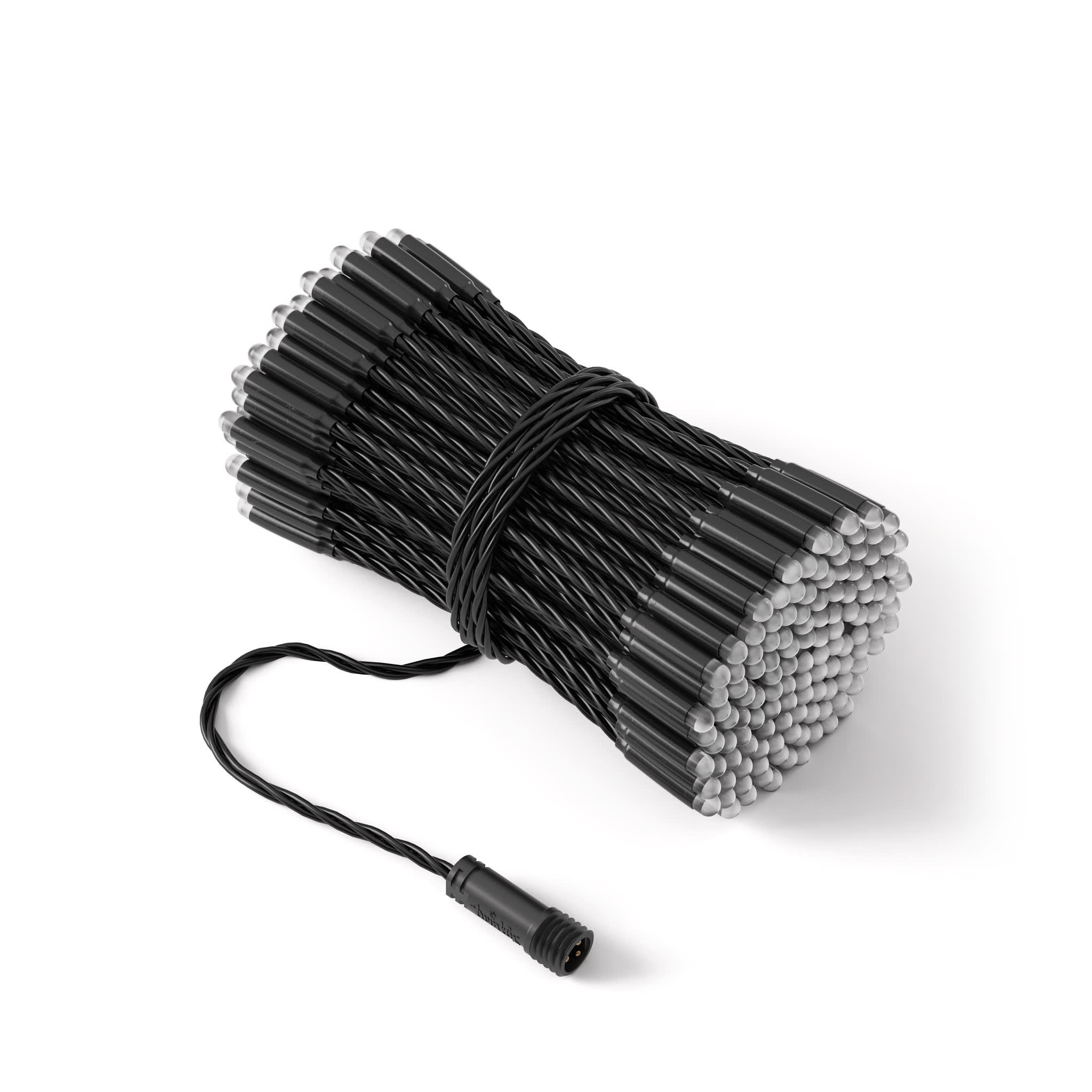 Twinkly - Guirlande lumineuse pilotee dotee de 250 LEDs, 25m. Fil noir. IP65