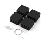 Twinkly - 16 panneaux 64 LEDS Squares adressables RGB. 1 Master+15 Extensions.IP20