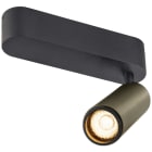 SLV - GRIP! M, plafonnier, intérieur, simple, PHASE, 3000 K, 14 W, 42°, bronze / noir