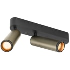 SLV - GRIP! M, plafonnier, intérieur, double, PHASE, 2700 K, 28 W, 42°, bronze / noir