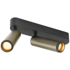 SLV - GRIP! M, plafonnier, intérieur, double, PHASE, 3000 K, 28 W, 42°, bronze / noir