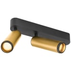 SLV - GRIP! M, plafonnier, intérieur, double, PHASE, 3000 K, 28 W, 42°, or / noir