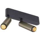 SLV - GRIP! S, plafonnier, double, intérieur, PHASE, 3000 K, 21 W, 29°, bronze / noir