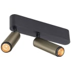 SLV - GRIP! S, plafonnier, double, intérieur, PHASE, 2700 K, 21 W, 29°, bronze / noir