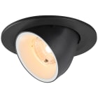 SLV - NUMINOS® GIMBLE S, spot encastré, intérieur, 2700 K, 40°, IP20, rond, noir/blanc