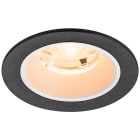 SLV - NUMINOS® S, spot encastré, intérieur, 2700 K, 20°, IP20, rond, noir / blanc