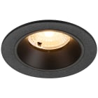 SLV - NUMINOS® S, spot encastré, intérieur, 3000 K, 40°, IP20, rond, noir