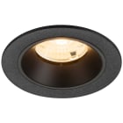 SLV - NUMINOS® S, spot encastré, intérieur, 3000 K, 55°, IP20, rond, noir