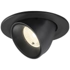 SLV - NUMINOS® GIMBLE S, spot encastré, intérieur, 4000 K, 40°, IP20, rond, noir