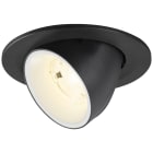 SLV - NUMINOS® GIMBLE S, spot encastré, intérieur, 4000 K, 20°, IP20, rond, noir/blanc