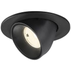 SLV - NUMINOS® GIMBLE S, spot encastré, intérieur, 4000 K, 55°, IP20, rond, noir