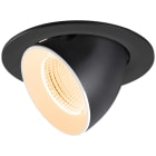 SLV - NUMINOS® GIMBLE L, encastré downlight, 2700 K, 55°, IP20, rond, noir / blanc