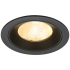 SLV - NUMINOS® L, encastré downlight, intérieur, 3000 K, 20°, IP20, rond, noir