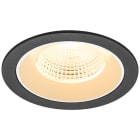 SLV - NUMINOS® L, encastré downlight, intérieur, 3000 K, 55°, IP20, rond, noir / blanc