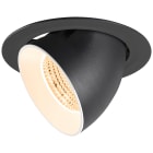 SLV - NUMINOS® GIMBLE XL, encastré downlight, intérieur, 2700 K, 55°, noir / blanc