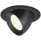 SLV - NUMINOS® GIMBLE L, encastré downlight, intérieur, 4000 K, 20°, IP20, rond, noir