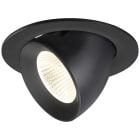 SLV - NUMINOS® GIMBLE L, encastré downlight, intérieur, 4000 K, 40°, IP20, rond, noir