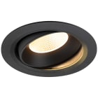 SLV - NUMINOS® MOVE XL, encastré downlight, intérieur, 3000 K, 20°, IP20, rond, noir