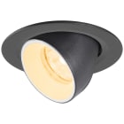SLV - NUMINOS® GIMBLE XS, spot encastré, 3000 K, 20°, IP20, rond, noir / blanc