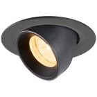 SLV - NUMINOS® GIMBLE XS, spot encastré, intérieur, 3000 K, 20°, IP20, rond, noir