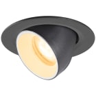 SLV - NUMINOS® GIMBLE XS, spot encastré, 3000 K, 55°, IP20, rond, noir / blanc