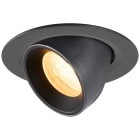 SLV - NUMINOS® GIMBLE XS, spot encastré, intérieur, 3000 K, 40°, IP20, rond, noir