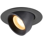 SLV - NUMINOS® GIMBLE XS, spot encastré, intérieur, 3000 K, 55°, IP20, rond, noir