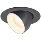 SLV - NUMINOS® GIMBLE XS, spot encastré, 4000 K, 40°, IP20, rond, noir / blanc