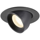 SLV - NUMINOS® GIMBLE XS, spot encastré, intérieur, 4000 K, 55°, IP20, rond, noir
