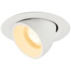 SLV - NUMINOS® GIMBLE XS, spot encastré, intérieur, 3000 K, 55°, IP20, rond, blanc