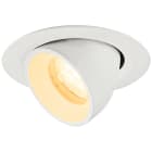 SLV - NUMINOS® GIMBLE XS, spot encastré, intérieur, 3000 K, 40°, IP20, rond, blanc