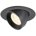 SLV - NUMINOS® GIMBLE XS, spot encastré, intérieur, 4000 K, 20°, IP20, rond, noir
