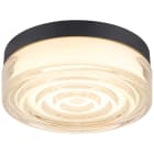 SLV - CYFT WAVE XL, Plaf. et appl., 2700/3000/4000 K, 15 W, PHASE, IP65, noir /transp.