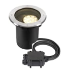 SLV - DASAR® L, encastré sol, asymétrique, 3000K, 70°/40°, IP65/IP67, rond, inox/noir