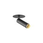 SLV - GRIP! S, plafonnier encastré, PHASE, 3000 K, 29°, IP20, cylindrique, noir / or